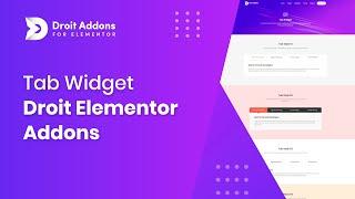 Tab Widget | Droit Addons for Elementor