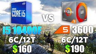 i5 10400F vs Ryzen 5 3600 Test in 10 Games