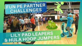 Partner Games for PE Class: Lily Pad Leapers and Hula Hoop Jumpers Instant Activity