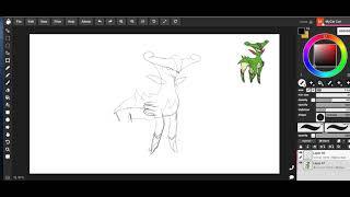 drawing virizion pokemon