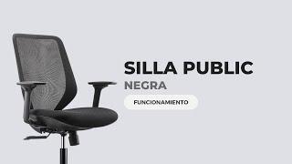 Silla Public Negra, comodidad con un estilo único y limpio | Visso