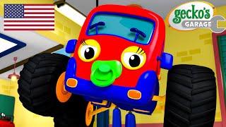 Oops! Baby Truck's Learning Adventure! | Gecko's Garage | Truck Cartoons for Kids