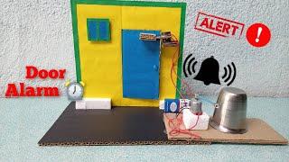 How To Make A Door Alarm || Magnetic Door Security Alarm || Science Project