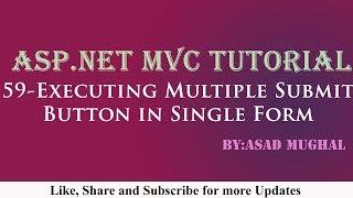 Lec-59 Multiple Submit Button in Single Form MVC 5 | ASP.NET MVC Beginners Tutorial