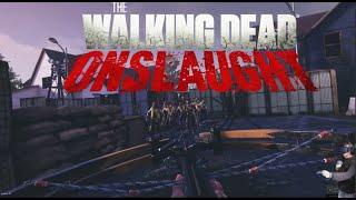 Daryl VS Countless walkers in The Walking Dead: Onslaught with Crossbow & Katana