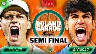 SINNER vs ALCARAZ • LIVE French Open 2024 Semi Final • Watchalong