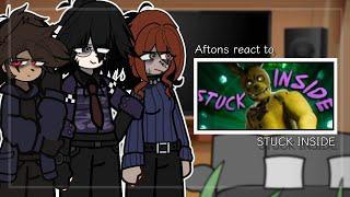  Aftons react to | “ STUCK INSIDE “ | FNaF | Gacha 