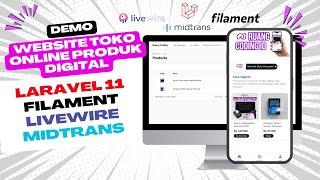 [DEMO] SOURCE CODE TOKO ONLINE PRODUK DIGITAL MENGGUNAKAN LARAVEL 11, LIVEWIRE, FILAMENT, MIDTRANS