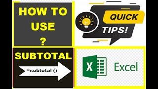 SUBTOTAL function in Ms-excel Tips & tricks with drop down list.shaurya computer excel  cool tricks