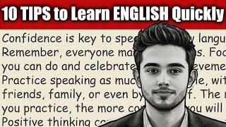 Top 10 tips to IMPROVE ENGLISH Speaking | English Fluency Journey | Graded Reader