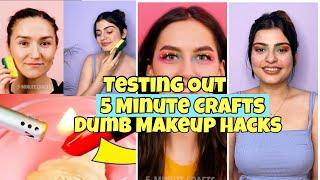 Testing Out Viral "Dumb" Makeup Hacks by 5 Minute Crafts| Yashita Rai