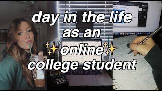 DAY IN THE LIFE AS AN *ONLINE* COMMUNITY COLLEGE STUDENT! VLOG!