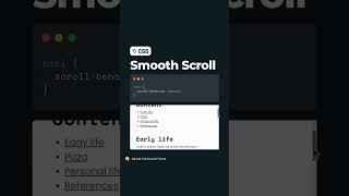 Smooth Scrolling in CSS