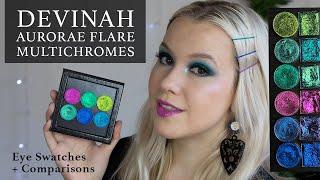 Multichrome Monday | Devinah Aurorae Flare Collection Eye Swatches + Comparisons