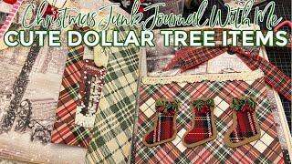 Dollar Tree Christmas Junk Journal With Me #6 - PLAID SNOWY THEME