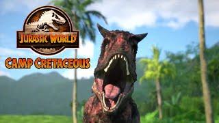Carnotaurus attack on Ben and Bumpy | Jurassic World Camp Cretaceous