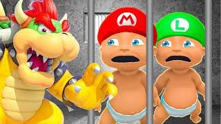 Mario and Luigi get TRAPPED in BOWSERS Prison!