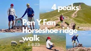 Pen Y Fan horseshoe ridge walk starting at Neuadd 9.3 miles Brecon Beacons