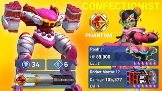 Confectionist - Panther with Rocket Mortar 12 - Phantom - Mech Arena