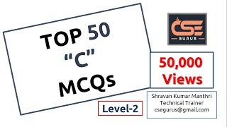 Top 50 MCQs in C