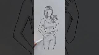 How to draw a girl ️ #art #artwork #draw #drawing #girl #sketch #anime #cartoon #fashion