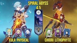 C0 Eula Physical & C0 Chiori Lithophyte | Genshin Impact Spiral Abyss Version 4.5