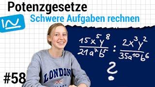 Potenzrechnung | Schwierigere Aufgaben - mit Martha #58