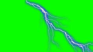 Green screen Thunder  || Strike Lightning 02 || HD || Green screen video