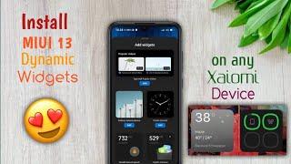Install Miui 13 Dynamic widgets on any Xiaomi device#miui13 #xiaomi #miui