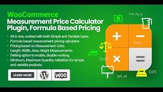 WooCommerce Measurement Price Calculator Plugin, Formula Based Pricing -  By MotifCreatives