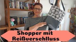 Shopper mit universell einsetzbarem Reißverschluss nähen !!!kostenloses Schnittmuster!!!