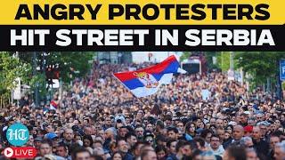 Serbia Protest LIVE: Thousands Protest In Serbian Capital Over Fatal Train Station Accident