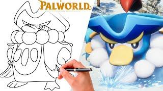 How To Draw PENKING PAL From PALWORLD | Palworld Drawing