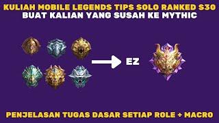 TIPS SOLO RANKED UNTUK KALIAN YANG SUSAH KE MYTHIC, TUTORIAL CARA WINSTREAK SOLO RANK MLBB SEASON 30