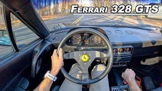 Driving The 1989 Ferrari 328 GTS - Gated Dogleg Manual Targa (POV Binaural Audio)