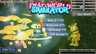 DEFEATING SUPREME FREDBEAR!! | FNAF World Simulator