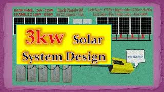 3kw Solar System Design | 3kw 24v Solar system Design