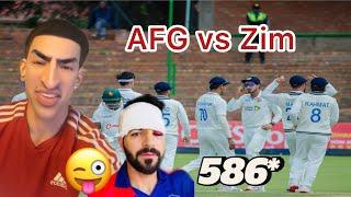 Afghanistan vs Zimbabwe 2024/ zim target of 586 to Afg/ Pashto funny video by #hassankhel