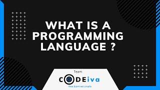 What is a Programming Language?