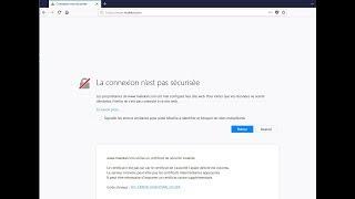 connexion non sécurisée Firefox (SEC ERROR UNKNOWN ISSUER)