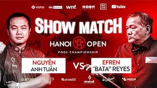 Trực tiếp | Efren Reyes vs Nguyễn Anh Tuấn | 2023 Hanoi Open Pool Championship | Showmatch
