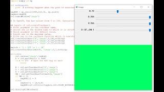 OpenCV: HSV ColorSpace Intuition Using a GUI with Trackbars