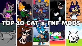 Top 10 Cat FNF Mods (VS Kapi, Ankha, Cartoon Cat, Beluga, Gumball) - Friday Night Funkin'