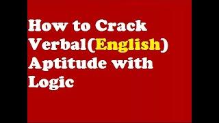 Verbal (English) Aptitude