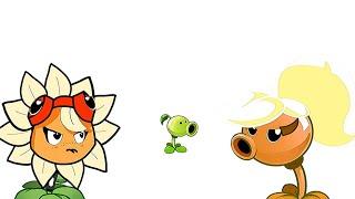 Pvz2 fusion animation Fire Peashooter Vs Solarflare part 2