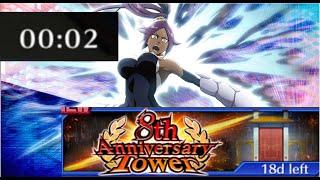 2 seconds clear - 8th anniversary tower stage 10 - Bleach Brave Souls
