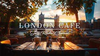 Beautiful Morning Summer at Outdoor London Cafe Ambience with Elegant Coffee Jazz to Work, Study