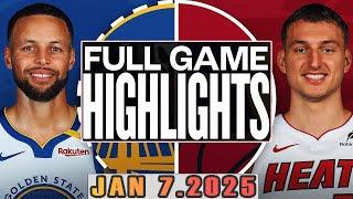 Golden State Warriors vs Miami Heat Full Game Highlights Jan 07,2025 NBA Season 2024-25