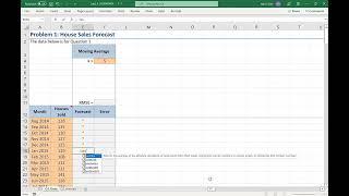 Moving Average Forecast in Excel