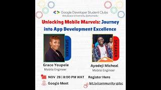 Unlocking Mobile Marvels: Journey into App Development Excellence | 28th Nov | GDSC OUI